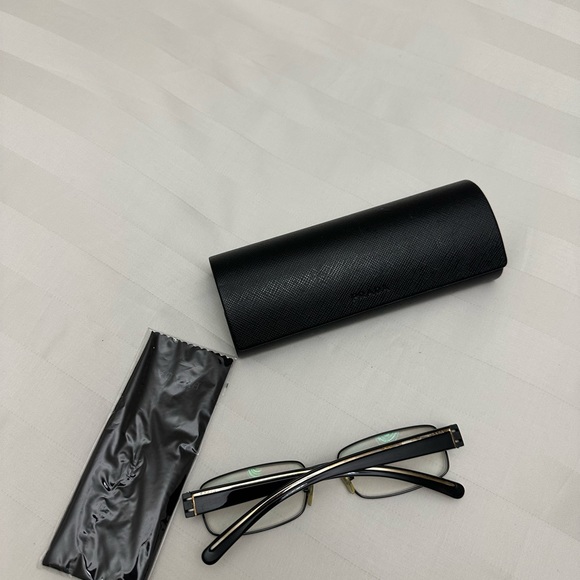 Prada Men's Eyeglasses VPR51L VPR/51/L 1BO/1O Matte Black Optical Frame - Picture 7 of 7